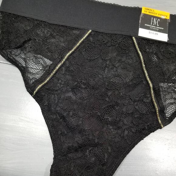 Inc High-waist Thong Underwear International Concepts Lace Small Black - Picture 4 of 7